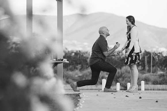 Surprise Proposal at Ponte Winery by Temecula Wedding Photographer