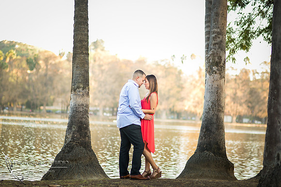Engagement Photo at Mission Inn Hotel and Fairmount Park, Riverside - Monica & Hector