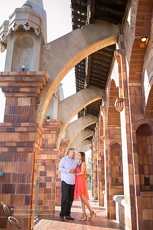 Engagement Photo at Mission Inn Hotel and Fairmount Park, Riverside - Monica & Hector