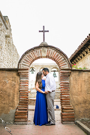 by the cross