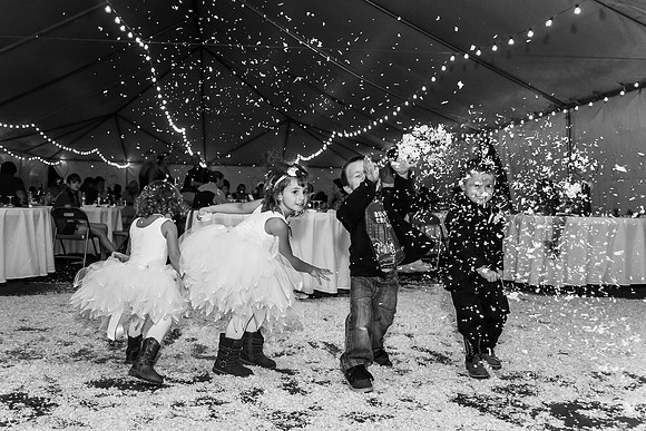 DIY Backyard Wedding Kids playing