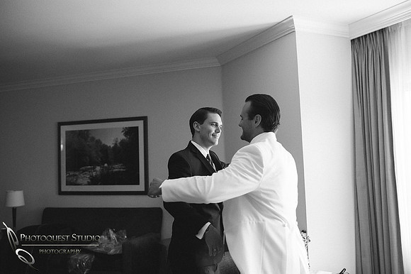 Brother love on the wedding day.