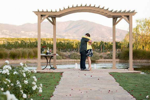 Surprise Proposal at Ponte Winery by Temecula Wedding Photographer