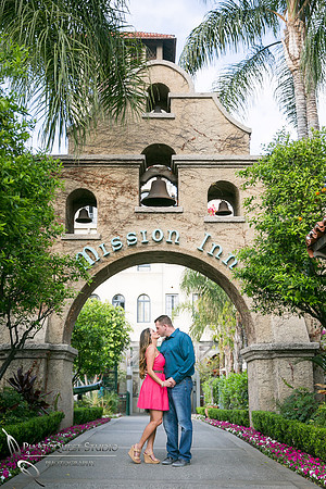 Mission Inn Hotel, Fairmount Park Engagement Photo Davina & Steve