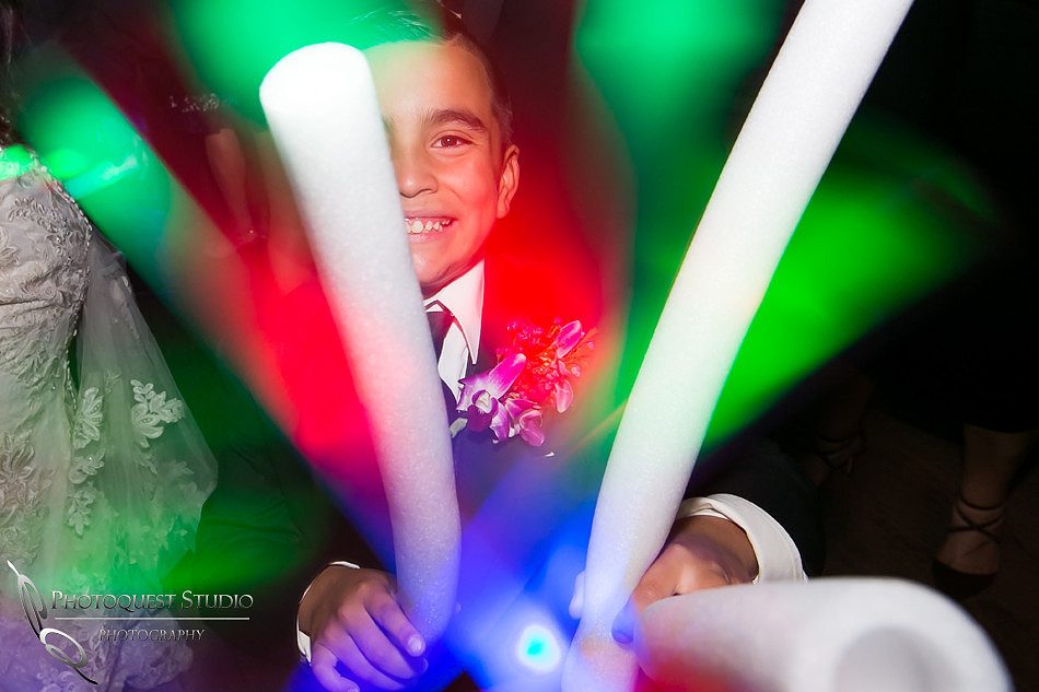 jedi glow stick dancing at wedding