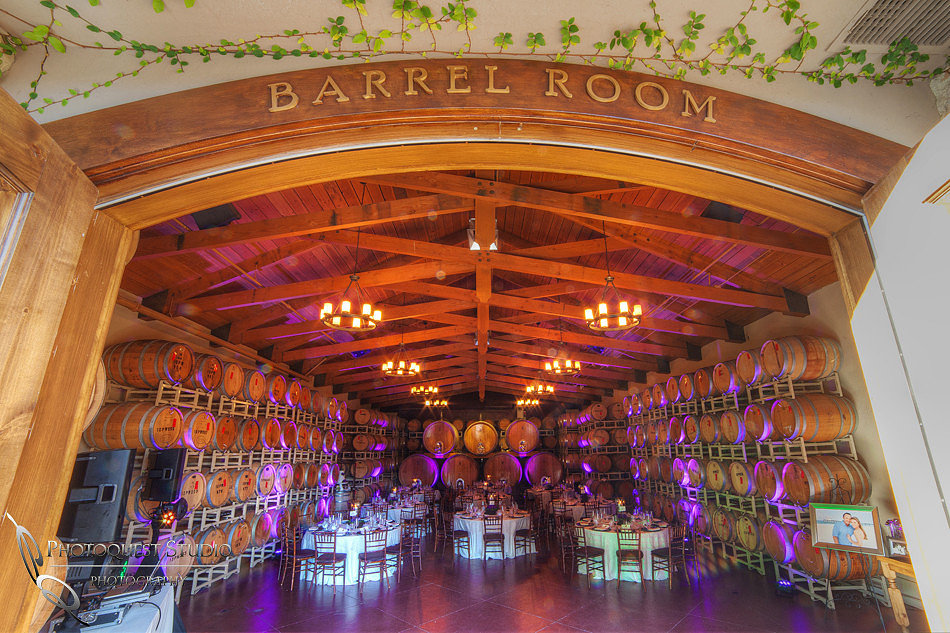 The Barrel Room  for Wedding at Ponte Winery by Temecula Photographer