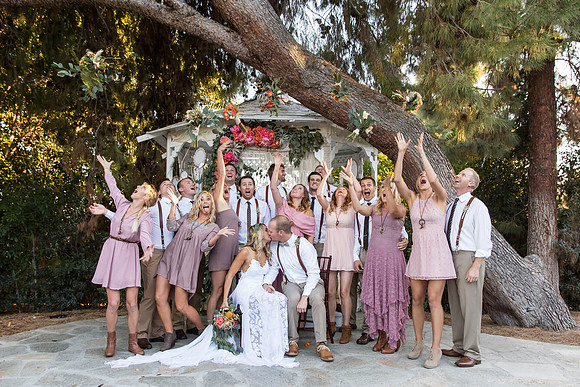 Kiss-and-cheer-at-Green-gables-Estate-San-Diego-Wedding