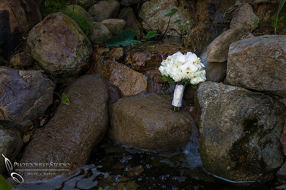 white roses wedding bouquet