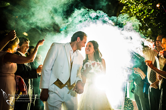 Sparklers exit at Grand Tradition Estate Fallbrook by Temecula Wedding Photographer