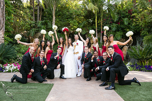 Wedding party at Grand Tradition Estate Fallbrook by Temecula Wedding Photographer