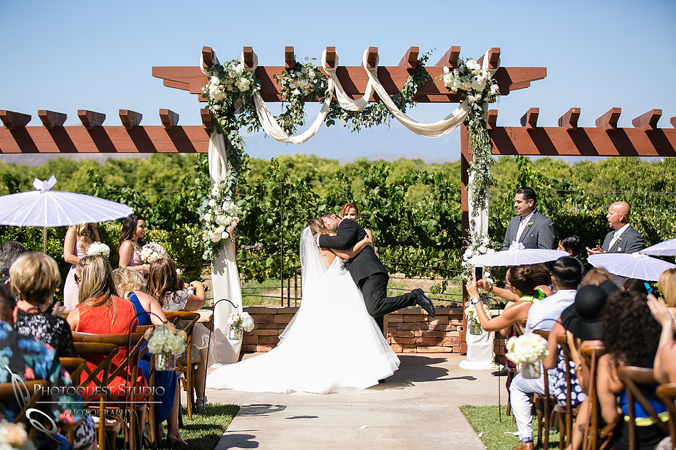Wedding Photo at Temecula Winery, Wiens Family Cellars and Pechanga Casino by Temecula Wedding Photographer Britney & Joe