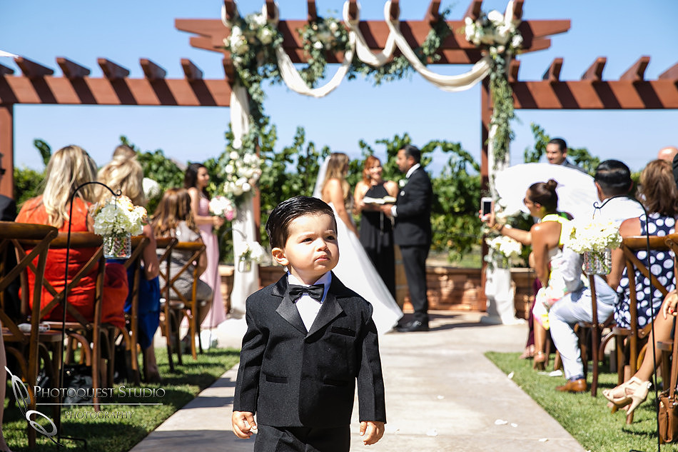 cute ring boy at Wedding in Temecula Winery, Wiens Family Cellars by Temecula Wedding Photographer