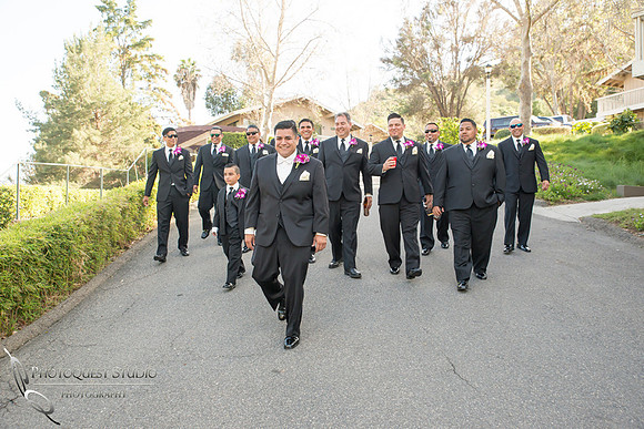 The groom and his men