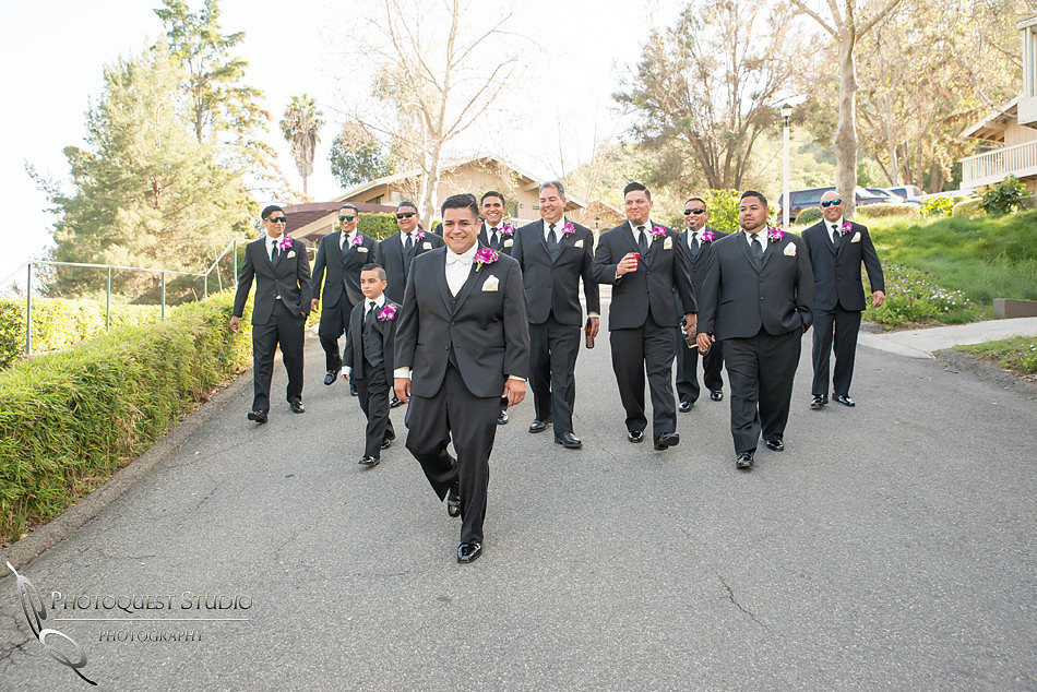 The groom and his men