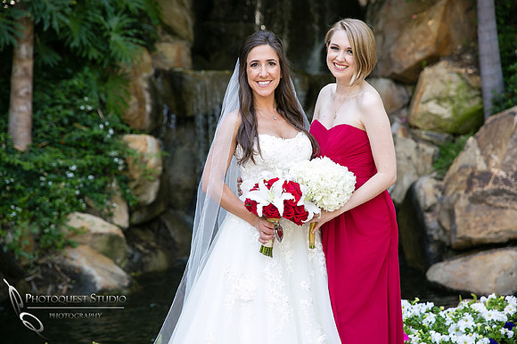 happy bride and bridesmaid