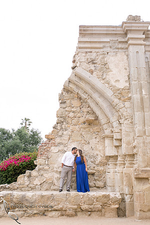 the wall at San Juan Capistrano, Temecula Wedding Photographer
