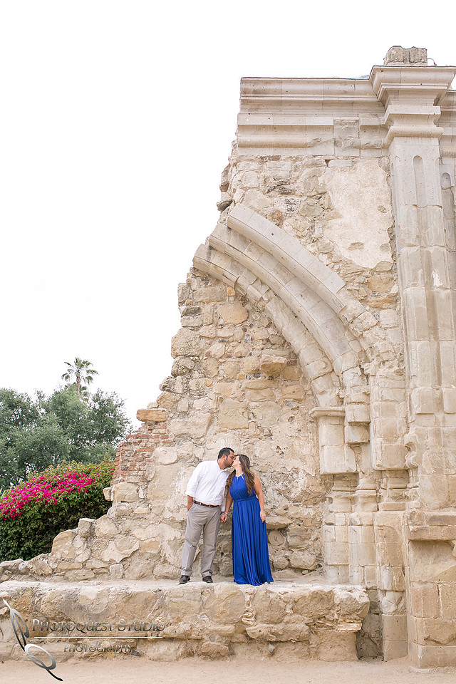the wall at San Juan Capistrano, Temecula Wedding Photographer