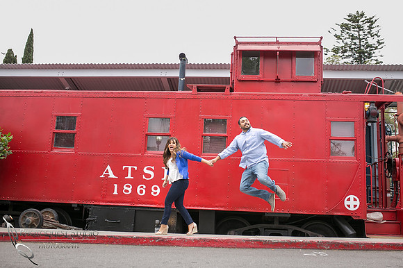 Engagement photo at Mission San Juan Capistrano - Britney and Joe by Temecula Wedding Photographer