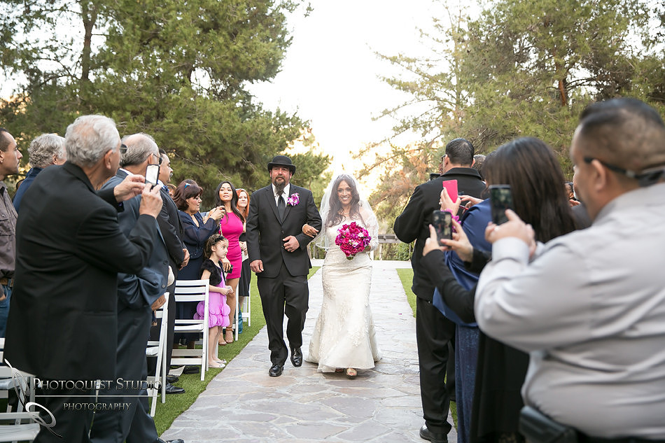 Father and the Bride enter the wedding
