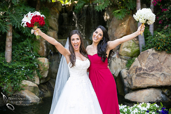 beautiful bridesmaid and the bride