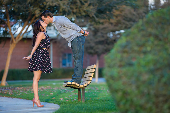 Engagement Photo at University of La Verne Pamona California by Temecula Wedding Photographer