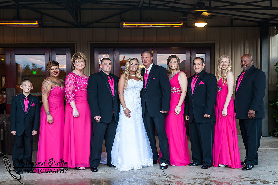 the beautiful bridal party at Wiens family cellars temecula winery by temcula wedding photographer