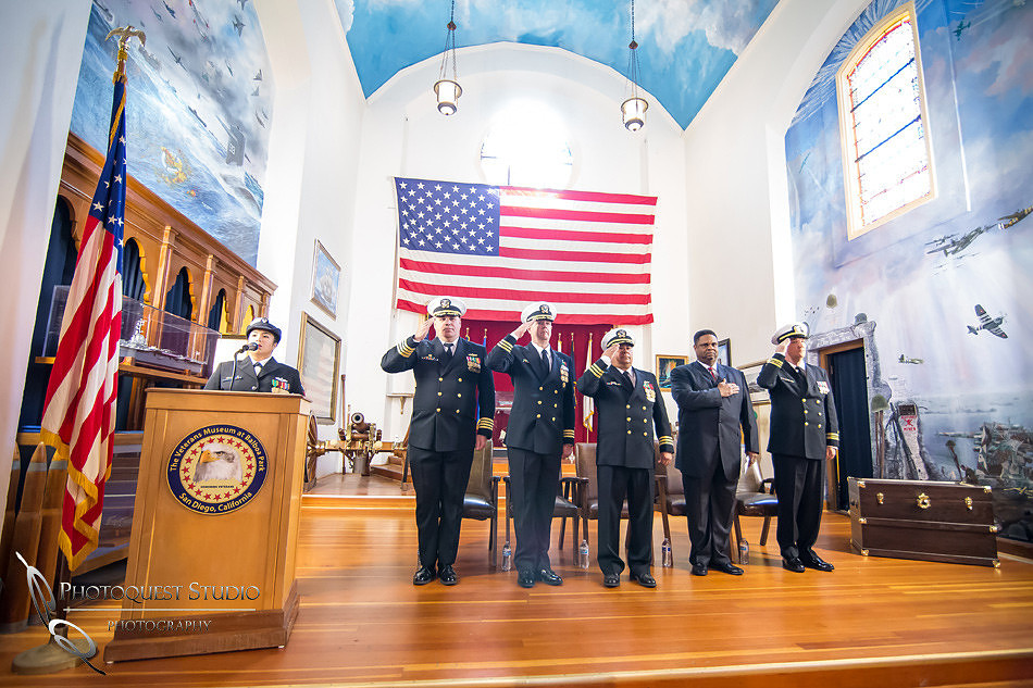Commander Mata Retirement Ceremony at The Veterans Museum, Memorial Center,  Balboa Park, San Diego by Temecula Wedding Photographer