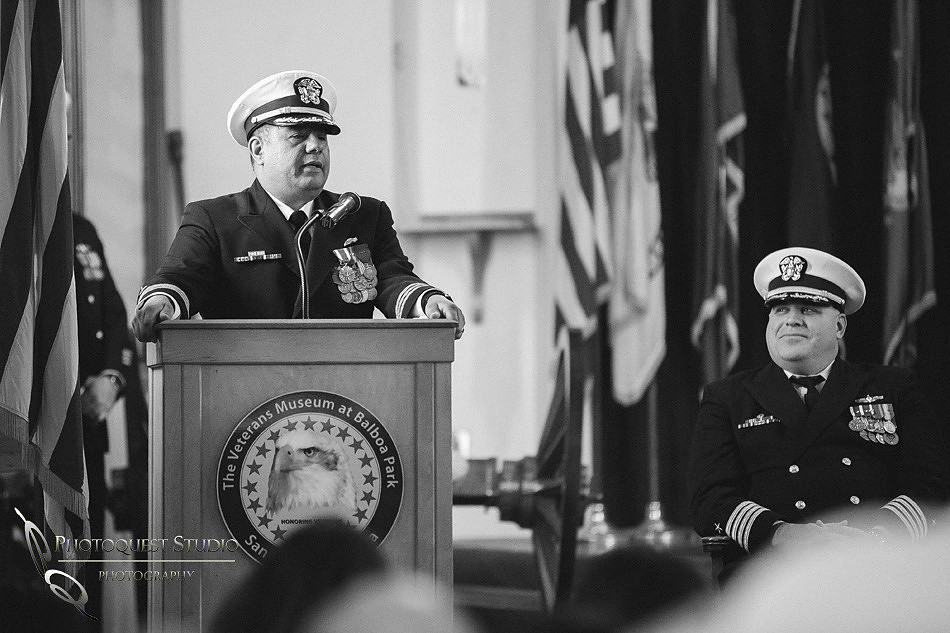 Commander Mata Retirement Ceremony at The Veterans Museum, Memorial Center,  Balboa Park, San Diego by Temecula Wedding Photographer