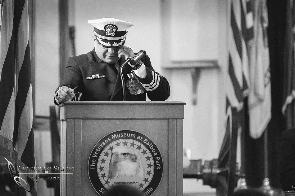 Commander Mata Retirement Ceremony at The Veterans Museum, Memorial Center,  Balboa Park, San Diego by Temecula Wedding Photographer