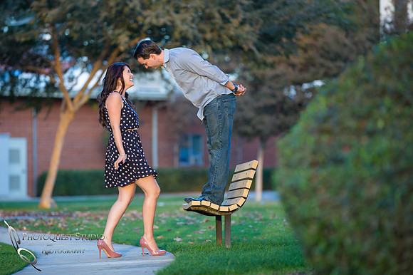Engagement Photo at University of La Verne, Pamona, California by Temecula Wedding Photographer