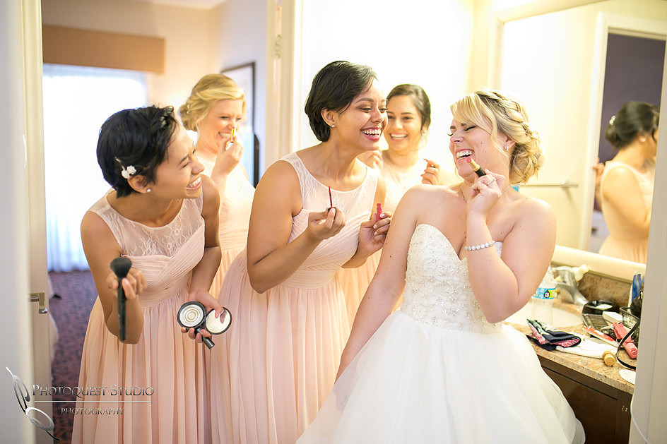 Makeup funs, Temecula wedding photographer at Wedgewood San Clemente, Orange County