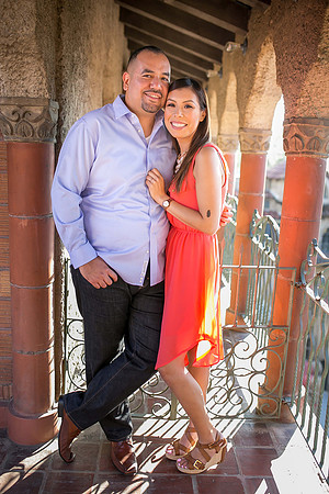 Engagement Photo at Mission Inn Hotel and Fairmount Park Riverside