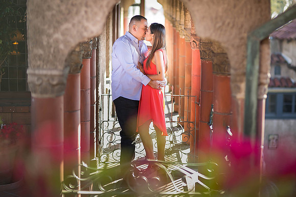 Engagement Photo at Mission Inn Hotel