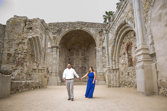 Engagement photo at Mission San Juan Capistrano - Britney  Joe by Temecula Wedding Photographers