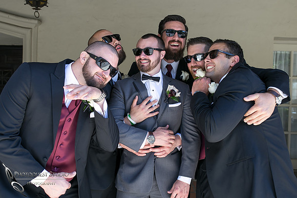 Groom and Groomsmen Fun, Temecula Wedding Photographer