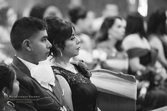 Wedding Photographer in Temecula, Riverside documented Mexican Traditional Church Wedding