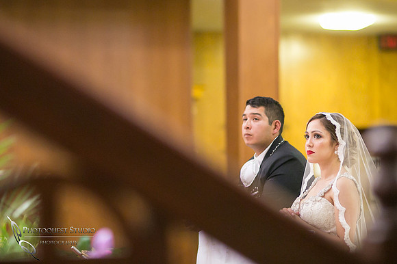 Wedding Photographer in Temecula, Riverside documented Mexican Traditional Church Wedding