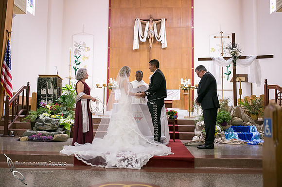 Wedding Photographer in Temecula, Riverside documented Mexican Traditional Church Wedding