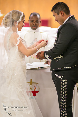 Wedding Photographer in Temecula, Riverside documented Mexican Traditional Church Wedding