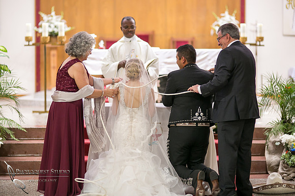Wedding Photographer in Temecula, Riverside documented Mexican Traditional Church Wedding
