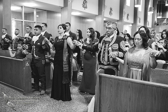 Wedding Photographer in Temecula, Riverside documented Mexican Traditional Church Wedding