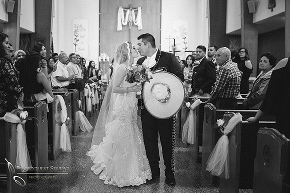 Wedding Photographer in Temecula, Riverside documented Mexican Traditional Church Wedding
