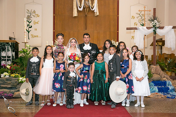 Wedding Photographer in Temecula, Riverside documented Mexican Traditional Church Wedding