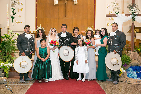 Wedding Photographer in Temecula, Riverside documented Mexican Traditional Church Wedding
