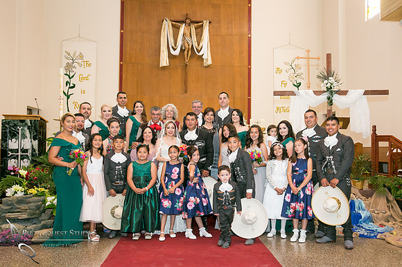 Wedding Photographer in Temecula, Riverside documented Mexican Traditional Church Wedding