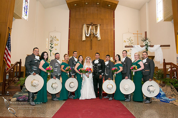 Wedding Photographer in Temecula, Riverside documented Mexican Traditional Church Wedding