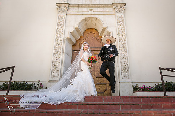 Wedding Photographer in Temecula, Riverside documented Mexican Traditional Church Wedding