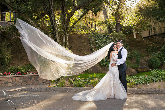 Temecula Wedding Photographer with flying veil