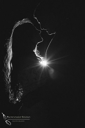 Silhouette Engagement Photo by Temecula Wedding Photographer of Photoquest Studio