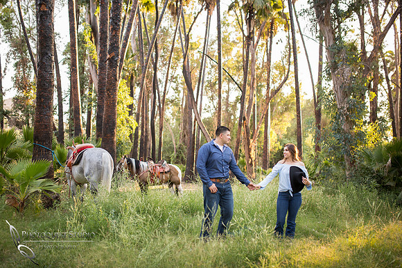 Wedding Photographer in southern california, Engagement Photo with Horses
